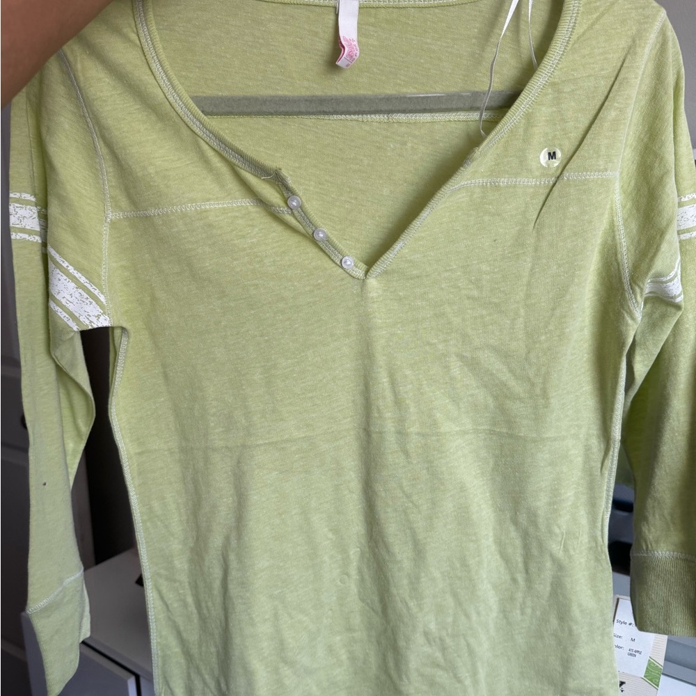 MV Sport Lime Green Long Sleeve Tee